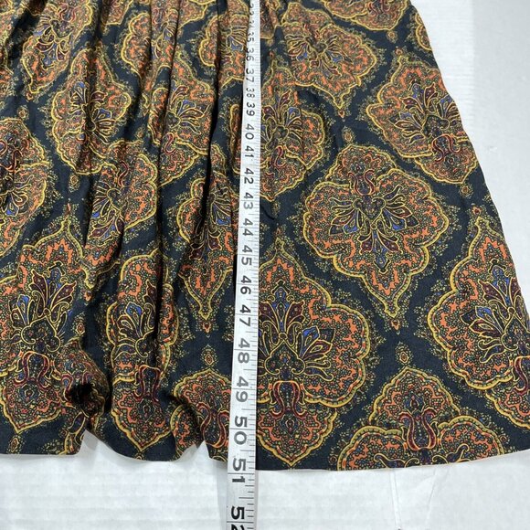 Vintage Harvest Time Maxi Dress Dark Floral Paisley Cottagecore Prairie Grunge‎ - Picture 4 of 6